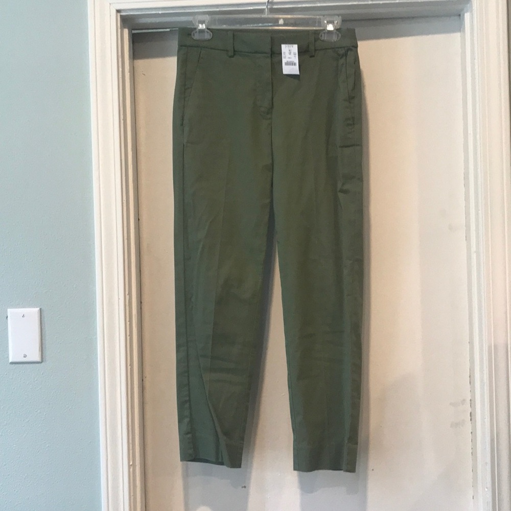 J. Crew olive cropped pants
